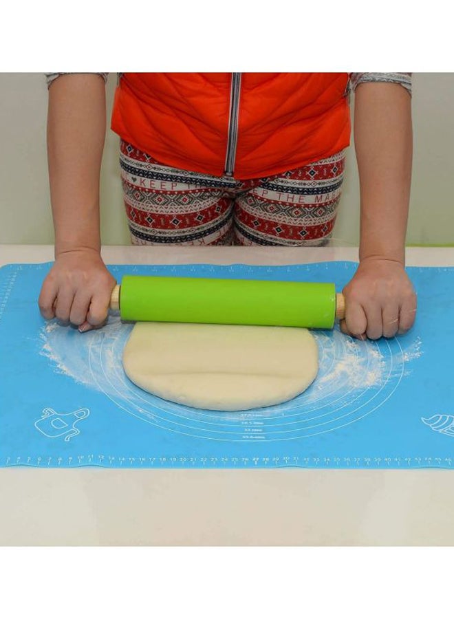 IKBEN 2-Piece Baking Mat And Rolling Pin Multicolour 50 x 40cm - Image 5