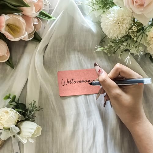 CLUSIVC Love Memory Jar with Note Cards,Anniversary Couples Gifts for Boyfriend Girlfriend Husband Wife Reasons Why I Love You Because Jar for Anniversary Engagement Bridal Wedding Registry-Pink - Image 3
