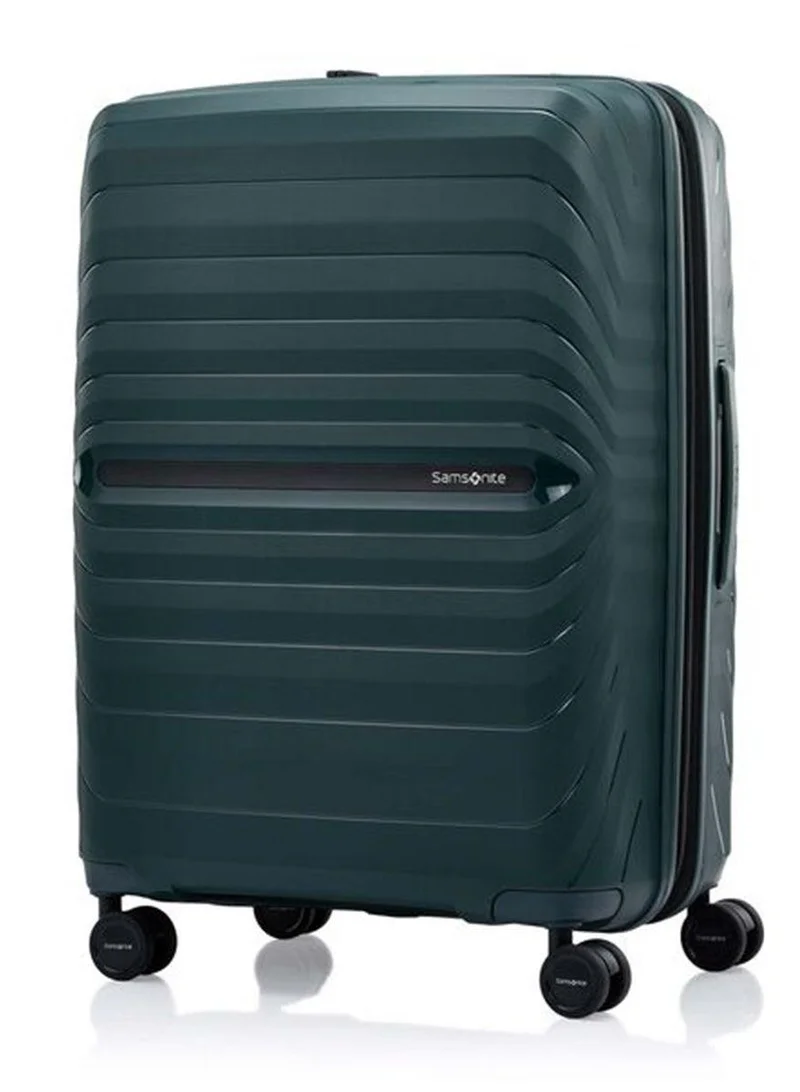 Samsonite 75 octolite neo suitcase check-in size 75 cm / 28 inch, 4 spinner wheels, polypropylene, green|tsa combination lock|expandable|anti-theft secuirty zipper|inner mesh pocket - 3 years international warranty  | Best Price UAE