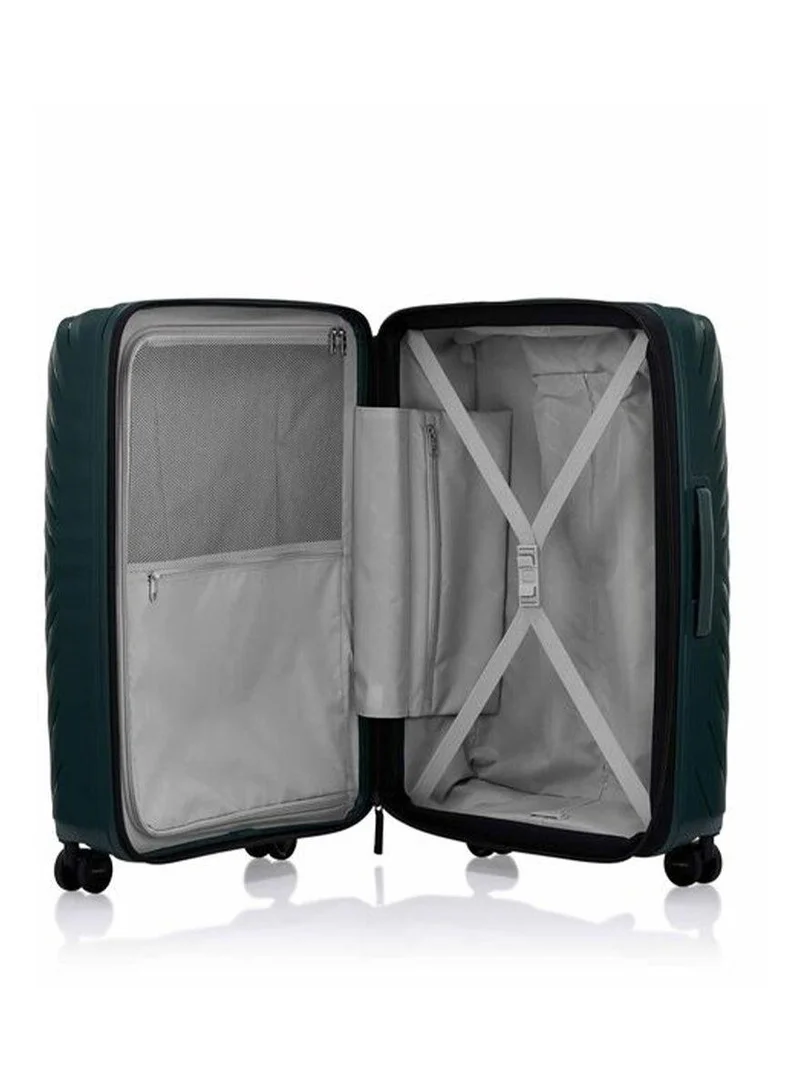 Samsonite 75 octolite neo suitcase check-in size 75 cm / 28 inch, 4 spinner wheels, polypropylene, green|tsa combination lock|expandable|anti-theft secuirty zipper|inner mesh pocket - 3 years international warranty  | Best Price UAE