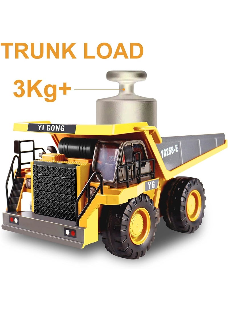 Bukela Remote Control Dump Truck Toys for Boys 4-7,Construction Rc car with Metal Bed Lights/Sounds for Kids Age 8-12 Year Old,Ideal for Boys Age 3+ - Image 2