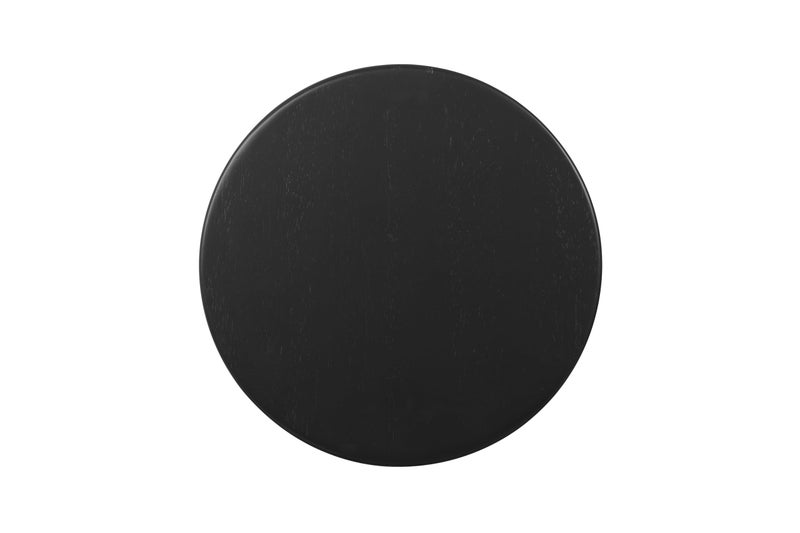 Linon Zeke Black Solid Wood Backless Round Barstool with 29 inch Seat Height - Image 5