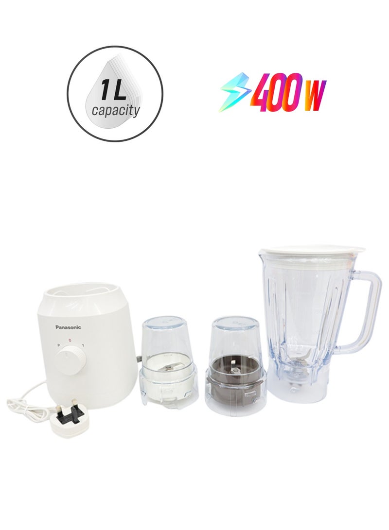 باناسونيك طقم خلاط من 4 قطع 1 L 400 W MX-EX1021 أبيض/ شفاف - Image 1