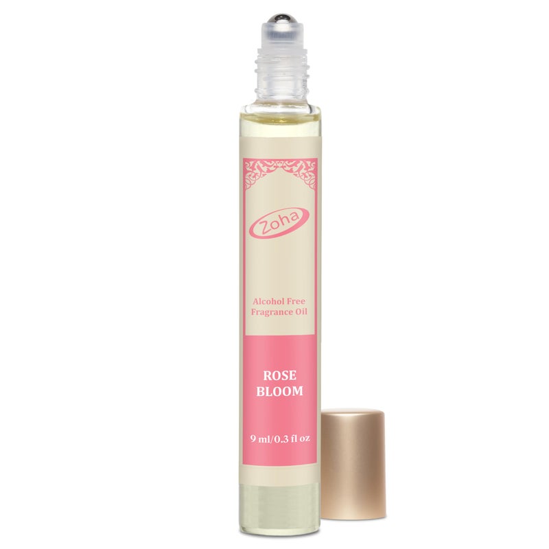 Zoha Rose Bloom - Rose Perfume for Women and Men, Alcohol Free Perfume Oil Roll On, Natural Clean Travel Size Parfum, 9ml Roller - Image 1