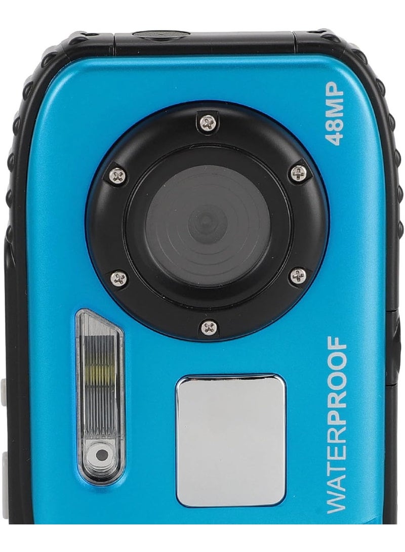 AIWANTO Underwater Digital Camera 48MP with 1080P Video, 16X Zoom, Auto Focus & Anti-Shake – Waterproof Compact Camera for Diving, Snorkeling & Travel (Blue) - Image 4