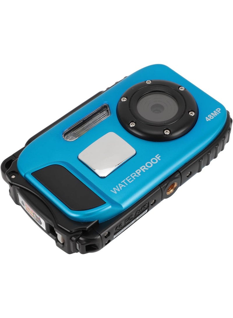 AIWANTO Underwater Digital Camera 48MP with 1080P Video, 16X Zoom, Auto Focus & Anti-Shake – Waterproof Compact Camera for Diving, Snorkeling & Travel (Blue) - Image 5