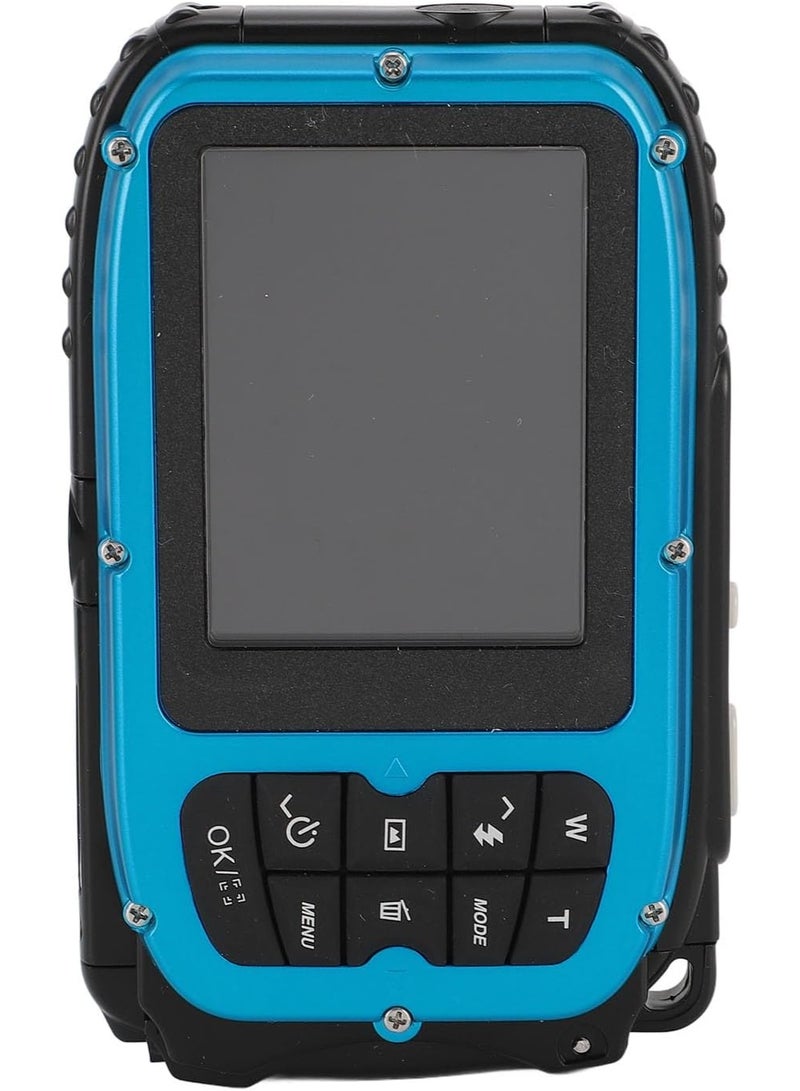 AIWANTO Underwater Digital Camera 48MP with 1080P Video, 16X Zoom, Auto Focus & Anti-Shake – Waterproof Compact Camera for Diving, Snorkeling & Travel (Blue) - Image 3