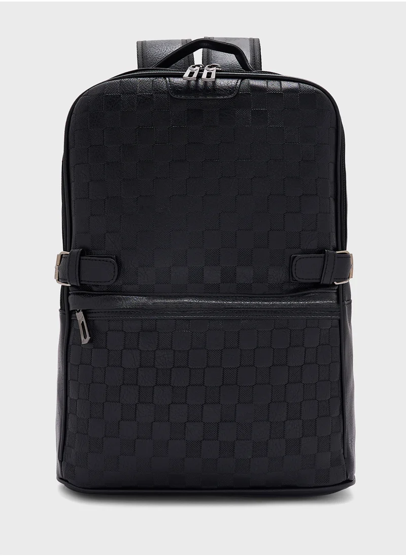 روبرت وود Check Embossed Casual Backpack