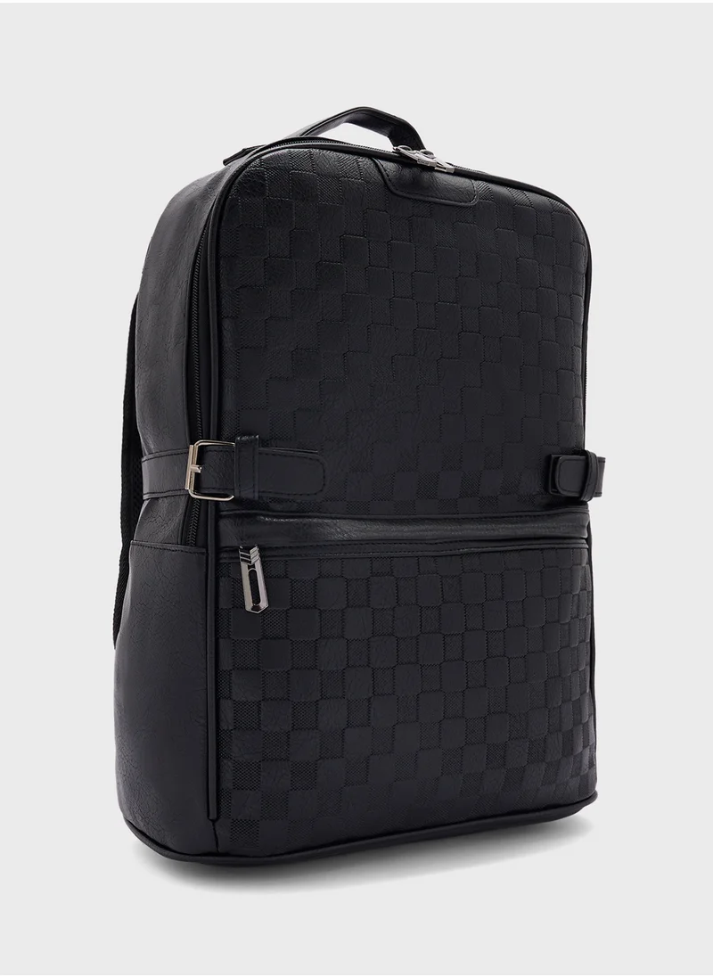 روبرت وود Check Embossed Casual Backpack