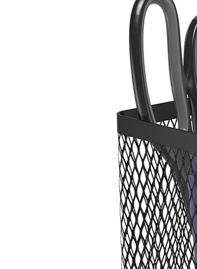 TRU RED Stackable Wire Mesh Jumbo Pencil Holder, Matte Black, 3‑Pack - Large Desktop Organizer for Pens, Markers & Office Supplies - Image 5