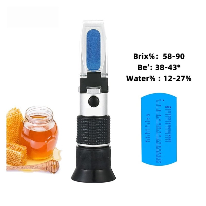 Refractometer, 58~90% 38~43 Honey Refractometer Wet 12-27% Honey(Plastic Box) - Image 2