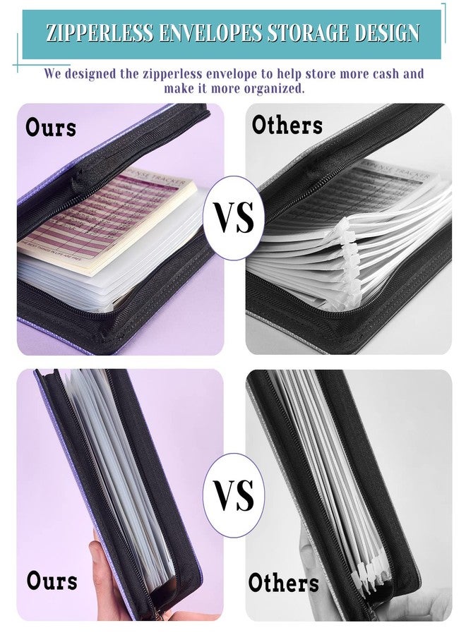 UMSICHT 15pcs A6 Binder Pockets with No Zippers, Zipless Budget Envelopes for Cash System, A6 Binder Pouch for 6 Ring Binder, Money Folder Organizer for Cash. - Image 5