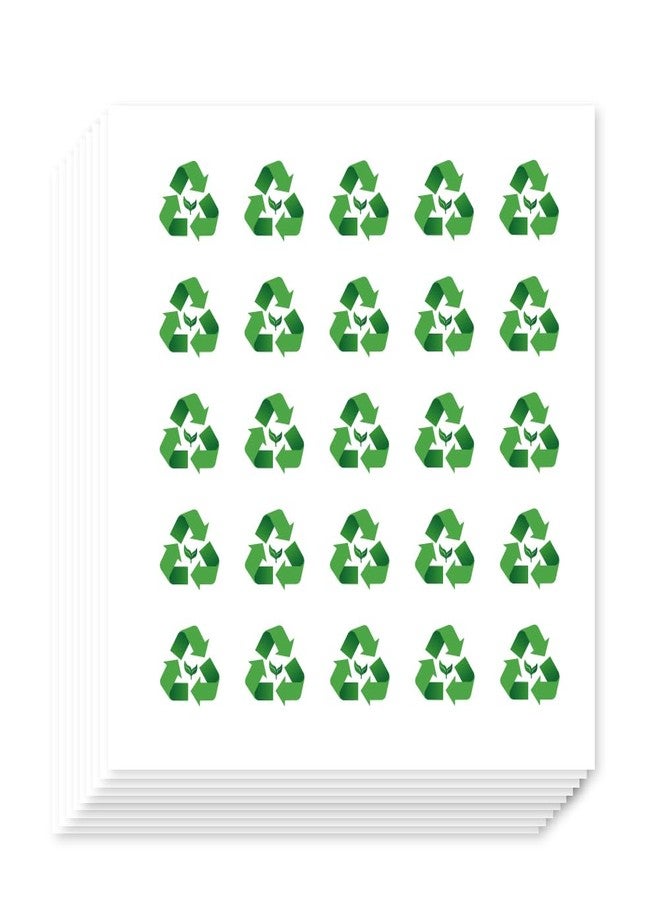 AHANDMAKER 500Pcs Self-Adhesive Planner Stickers, Recycle Stickers Green Recycling Stickers Decals for Planner Calendar Scrapbook Crafting Party Decor Gift Bag Seal Theme Party Decor, 0.5 Inch - Image 1
