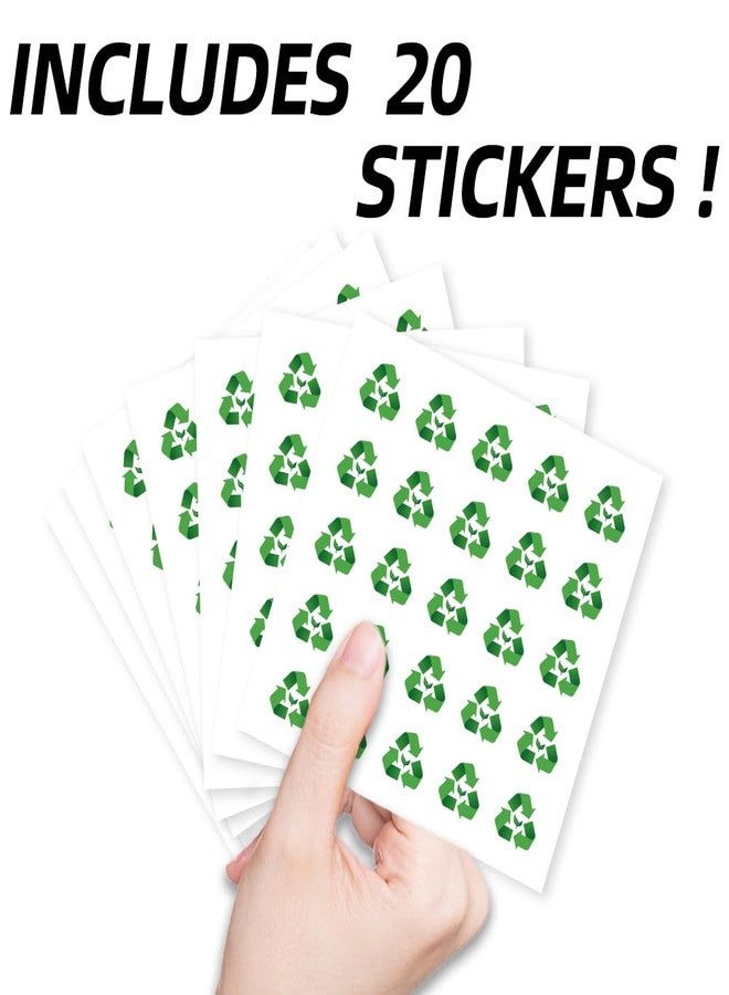 AHANDMAKER 500Pcs Self-Adhesive Planner Stickers, Recycle Stickers Green Recycling Stickers Decals for Planner Calendar Scrapbook Crafting Party Decor Gift Bag Seal Theme Party Decor, 0.5 Inch - Image 3