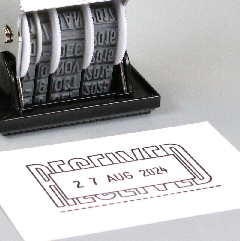 Shiny S-69 RECEIVED Date Stamp Signature place - Image 4