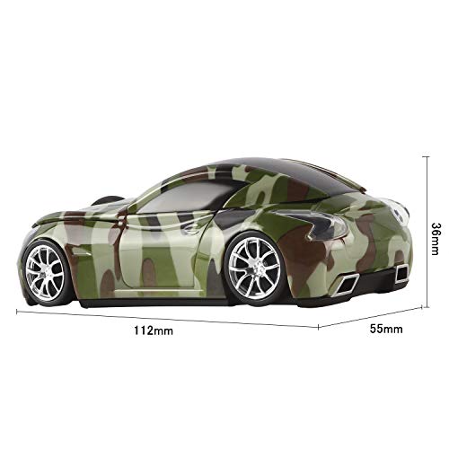 elec Space Cool Sport Car Shape 2.4GHz Wireless Mouse Optical Cordless Mice with USB Receiver for PC Laptop Computer 1600DPI 3 Buttons - Image 4
