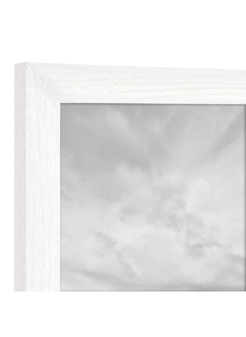 MCS MCS Studio Gallery 8x10 Picture Frame White Woodgrain  Vertical & Horizontal Wall Hanging & Easel for Tapletop Display  Rectangle Photo Frame for Photos  Posters & Art Prints (1-Pack)  - Image 3
