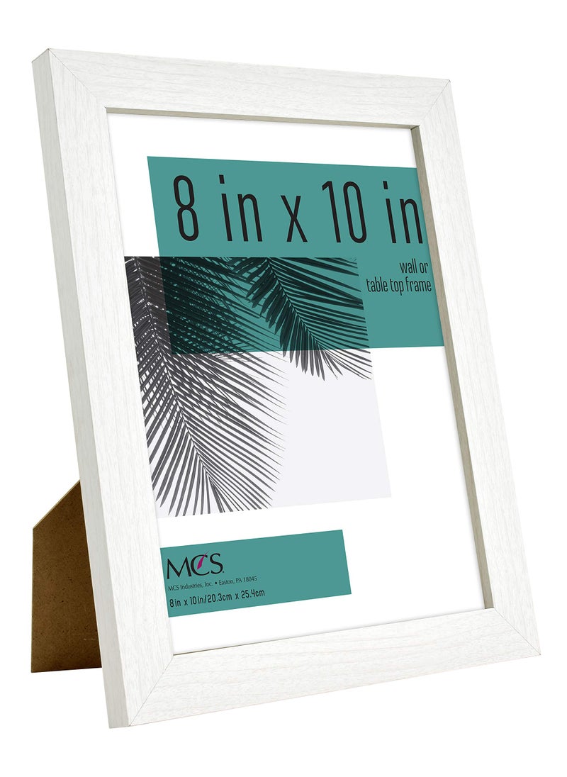 MCS MCS Studio Gallery 8x10 Picture Frame White Woodgrain  Vertical & Horizontal Wall Hanging & Easel for Tapletop Display  Rectangle Photo Frame for Photos  Posters & Art Prints (1-Pack)  - Image 2