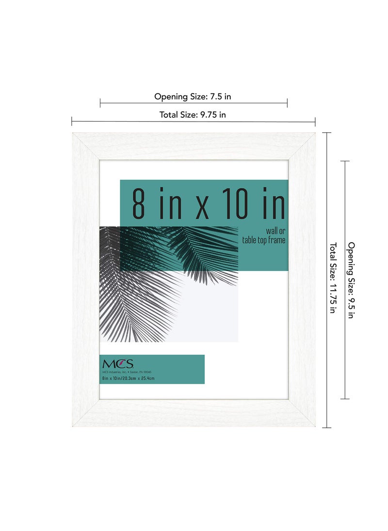MCS MCS Studio Gallery 8x10 Picture Frame White Woodgrain  Vertical & Horizontal Wall Hanging & Easel for Tapletop Display  Rectangle Photo Frame for Photos  Posters & Art Prints (1-Pack)  - Image 4