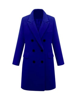 Loquat Women's Autumn Winter Mid-length And Large Size Woolen Double-Breasted Wool Overcoat 
