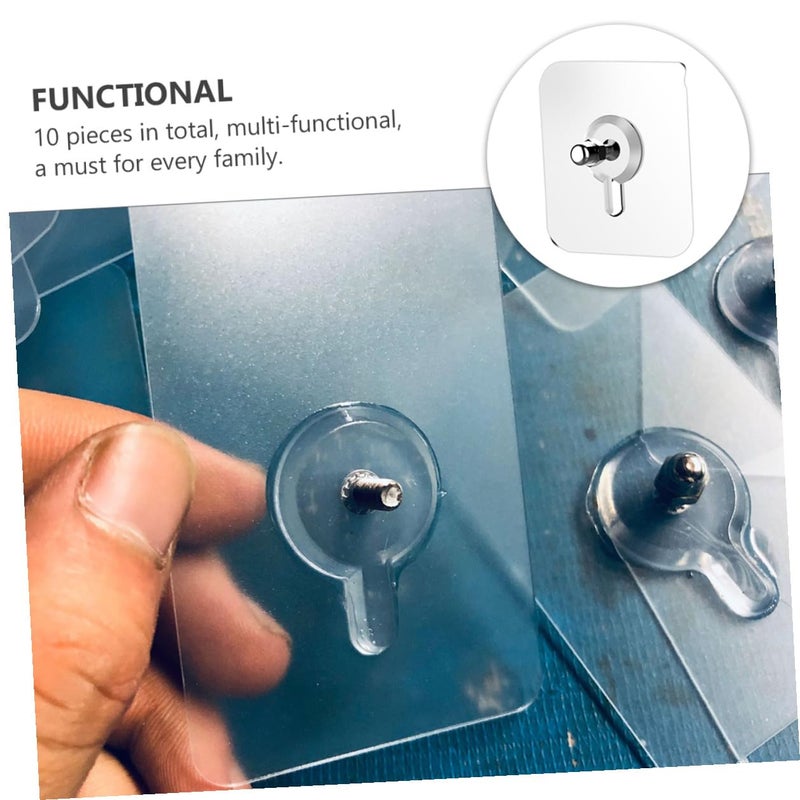 20 Pcs White No Drill Wall Hooks Adhesive Picture Frame Hangers for Kitchen Bathroom - Image 4