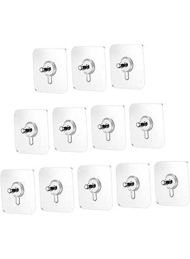 20 Pcs White No Drill Wall Hooks Adhesive Picture Frame Hangers for Kitchen Bathroom - Image 1