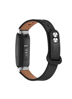 Smart Band Leather Strap, Compatible with Fitbit Inspire 2 Strap, Genuine Leather Sport Wristband Replacement Strap bands Bracelet
