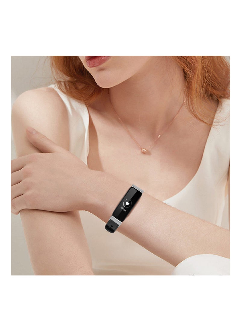 SYOSI - Smart Band Leather Strap, Compatible with Fitbit Inspire 2 Strap, Genuine Leather Sport Wristband Replacement Strap bands Bracelet - Image 1