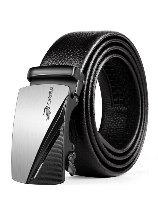 Cartelo Men's Belt, Casual Automatic Buckle, Top-grain Leather Waistband, Business Trouser Belt, Gift For Boyfriend - Image 1