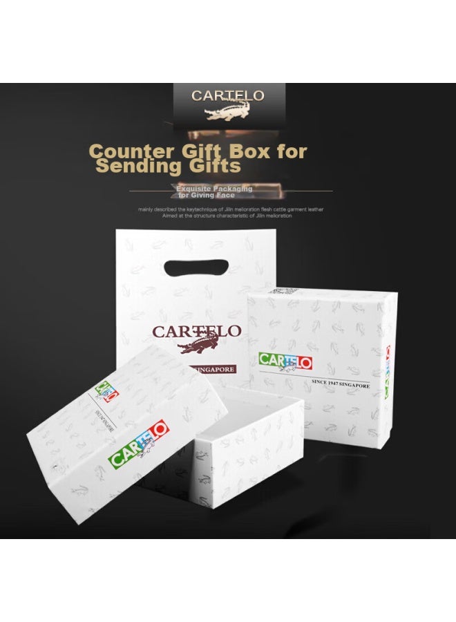 Cartelo Men's Belt, Casual Automatic Buckle, Top-grain Leather Waistband, Business Trouser Belt, Gift For Boyfriend - Image 3
