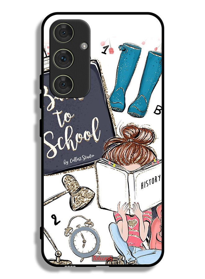 Tolwak Samsung Galaxy A54 5G Protective Case Cover Back To School Girl Reading History - Image 1