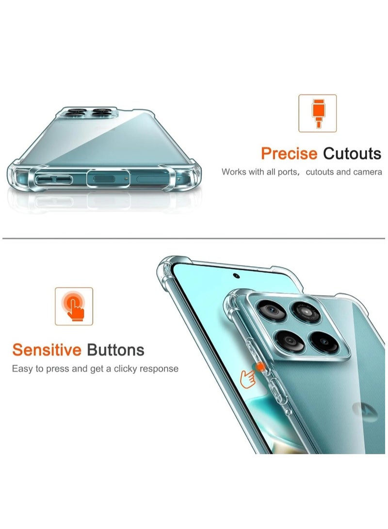 Case for Motorola Moto G86 Clear TPU Four Corners Grade Protection Cover Transparent Soft Silicone - Image 5