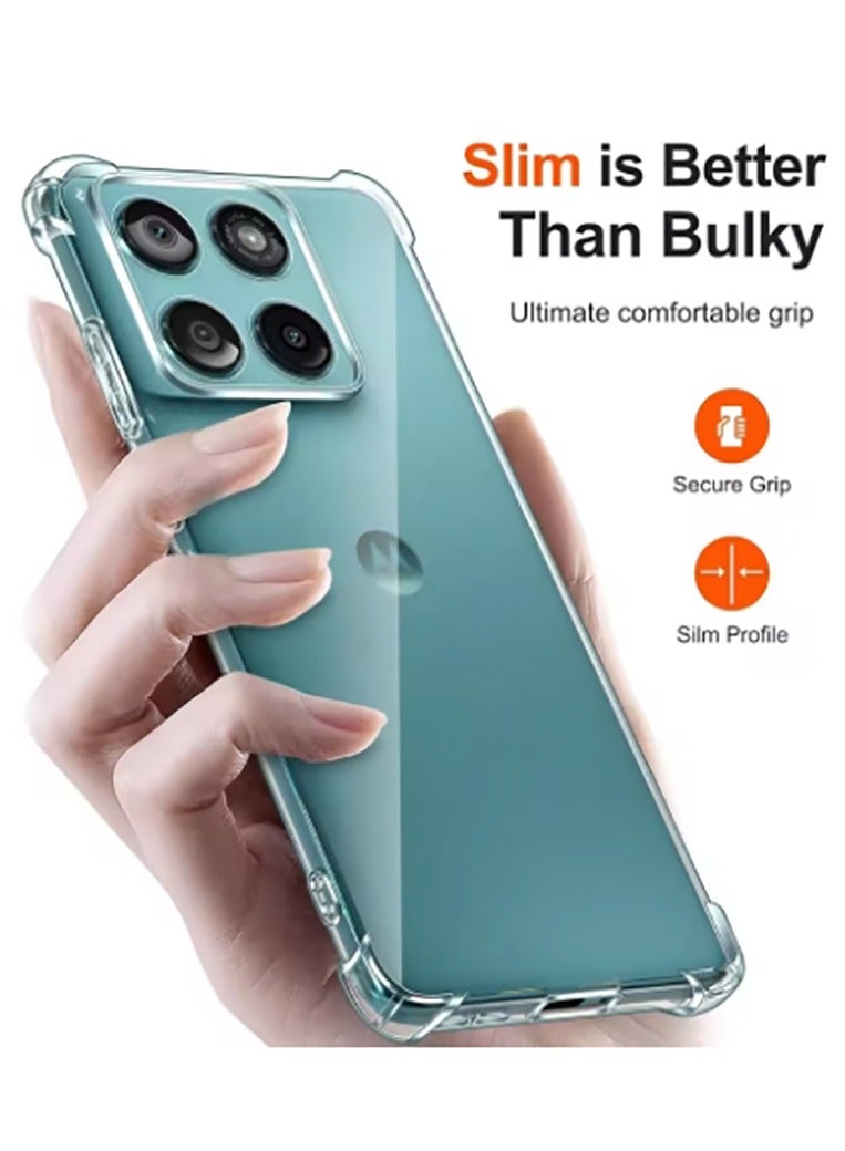 Case for Motorola Moto G86 Clear TPU Four Corners Grade Protection Cover Transparent Soft Silicone - Image 2