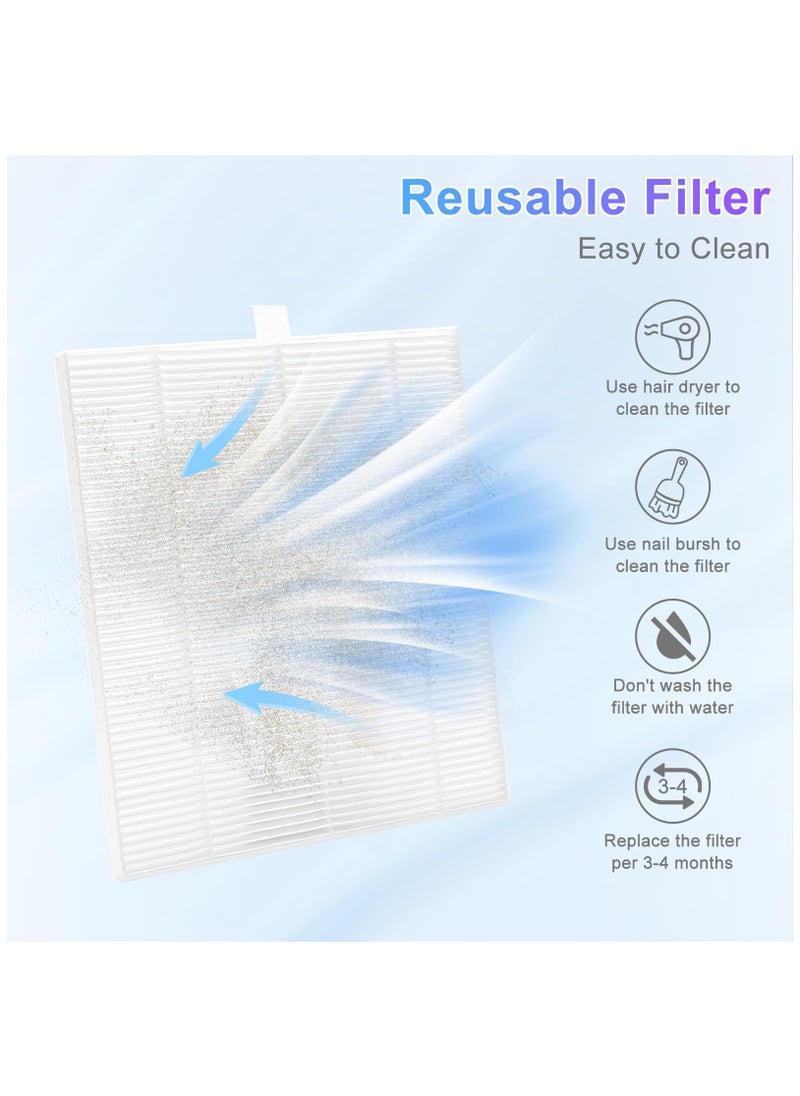 SYOSI Nail Dust Collector, 120W Low Noise Dust Collector Nail Tech with Strong Suction Power, Professional 3-Speed Adjustment Nail Dust Collector Quiet for Home Nail Salon Use with Reusable Filters  - Image 5