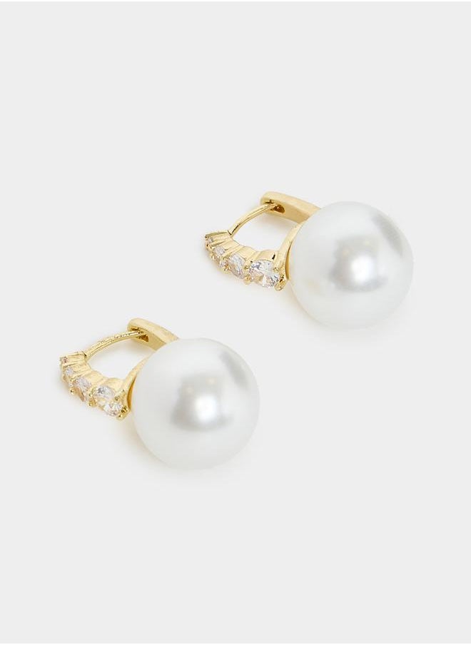 Styli - Faux Pearl Embellished Earrings - Image 1
