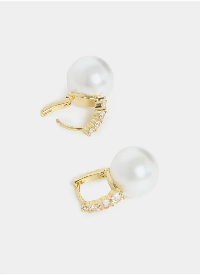 Styli Faux Pearl Embellished Earrings