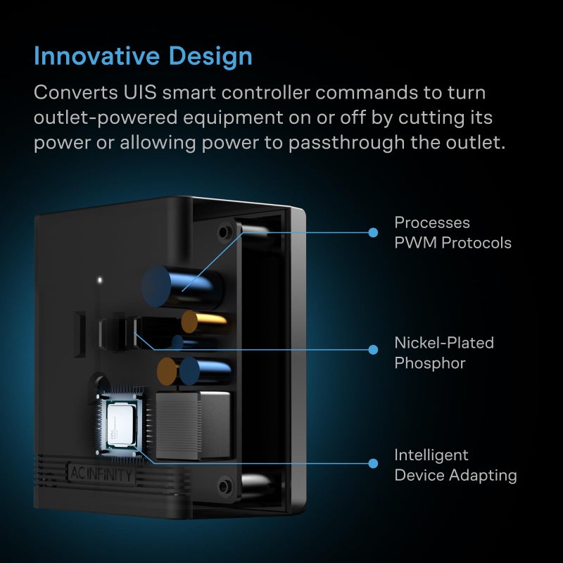 AC Infinity UIS Control Plug, Outlet Adapter to Connect UIS Smart Controllers to Outlet Devices - Image 5