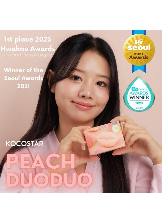 KOCOSTAR KOCOSTAR Peach Duoduo Lip Scrub and Lip Oil in Cream, Exfoliating and Moisturizing Lip Treatment for Dry Skin, Korean Skincare, 1.5 oz  - Image 2