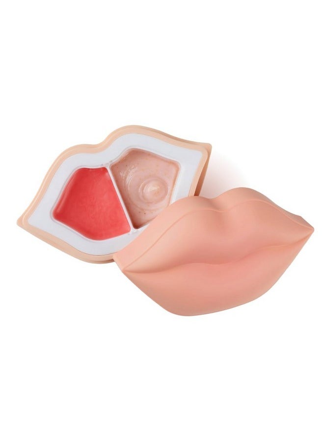 KOCOSTAR KOCOSTAR Peach Duoduo Lip Scrub and Lip Oil in Cream, Exfoliating and Moisturizing Lip Treatment for Dry Skin, Korean Skincare, 1.5 oz  - Image 1