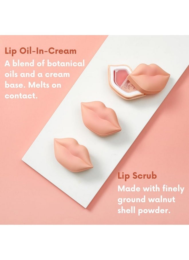 KOCOSTAR KOCOSTAR Peach Duoduo Lip Scrub and Lip Oil in Cream, Exfoliating and Moisturizing Lip Treatment for Dry Skin, Korean Skincare, 1.5 oz  - Image 3