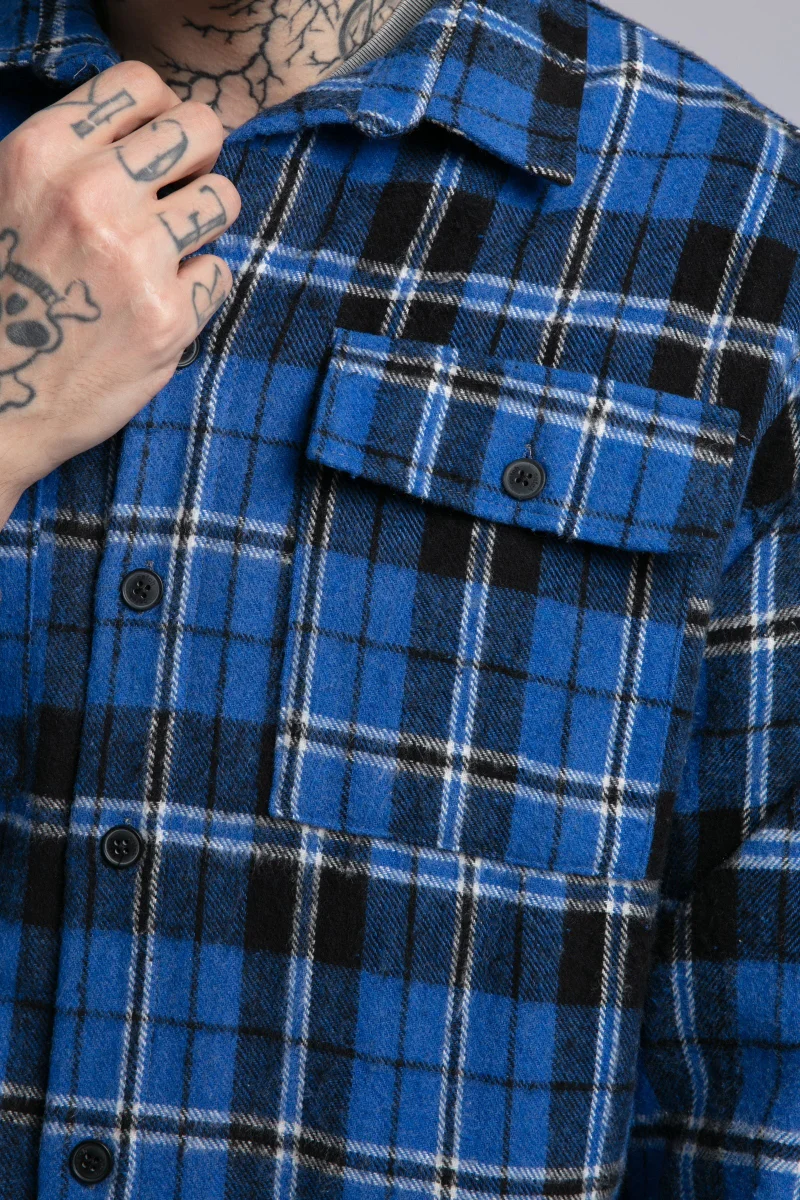 Catch Printed Detail Lumberjack Shirt