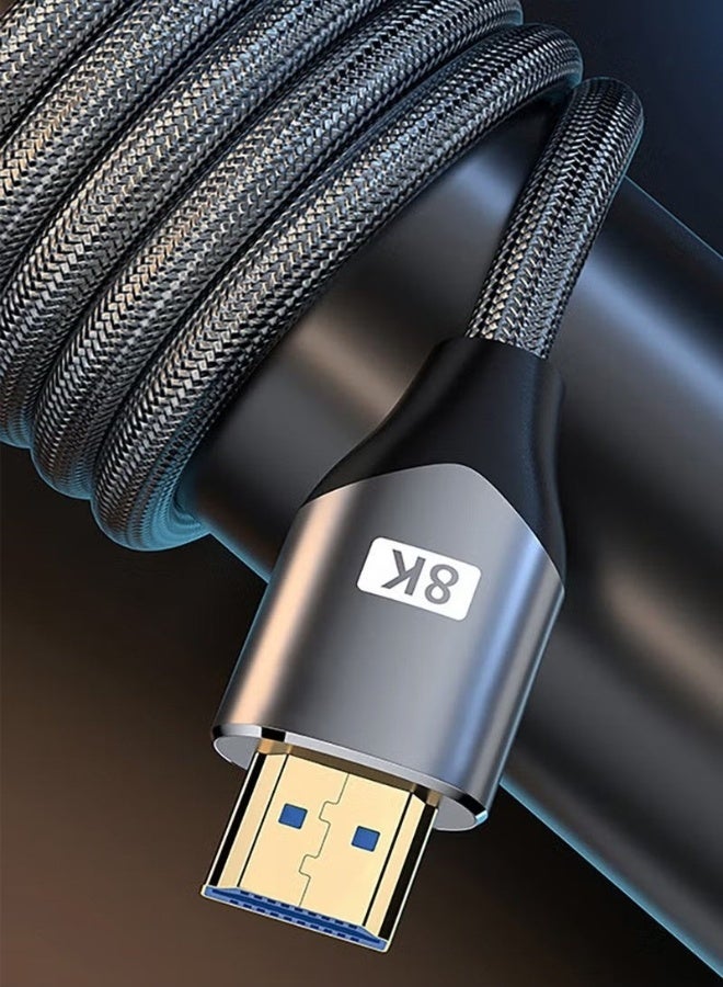شيلكار كابل HDMI 8K بطول 5 أمتار، بسرعة عالية بسرعة 48 جيجابت/ثانية، يدعم 8K بتردد 60 هرتز، و4K بترددات 240 هرتز/144 هرتز/120 هرتز، يدعم eARC/دولي/HDR 10+/HDCP 2.2 و2.3، متوافق مع الحاسوب المحمول، PS4، PS5، سويتش، إكس بوكس، وشاشات HDTVs HDMI - Image 1