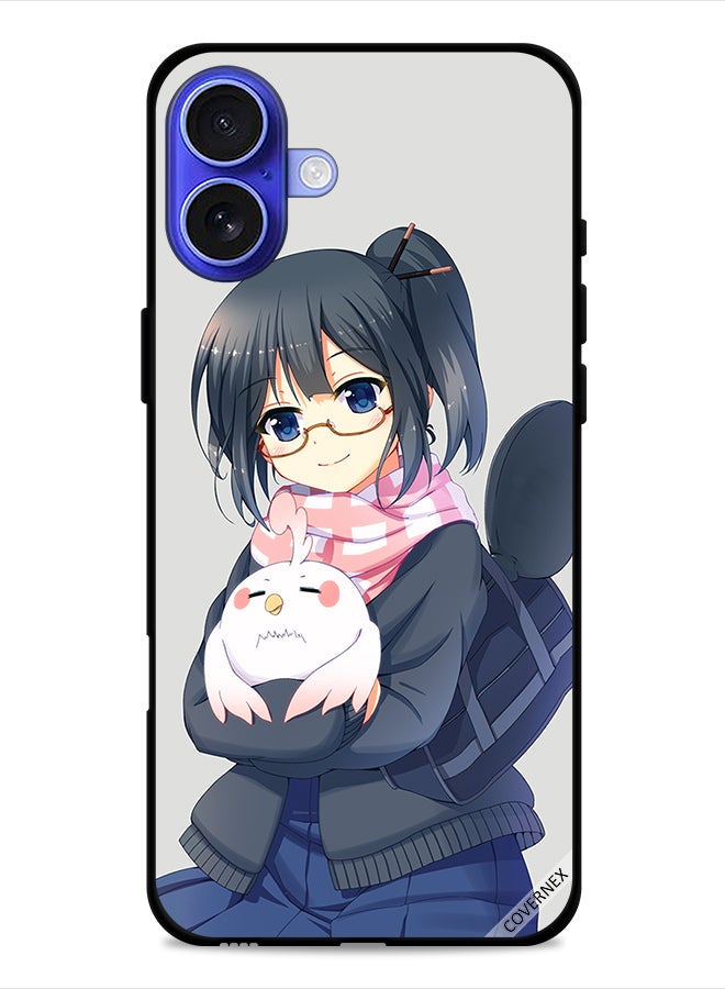 Covernex Apple iPhone 16 Plus Protective Case Cover Girl Holding Pet Art - Image 1