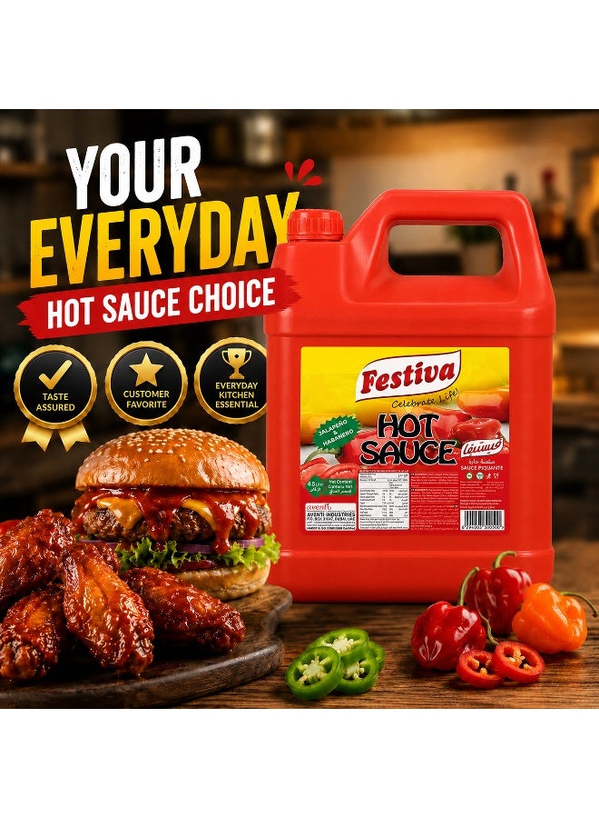 Festiva Hot Sauce 4.5L - Spicy Chili Sauce for Burgers, Sandwiches, Fries and Snacks - Dip and Cooking Sauce - Image 5