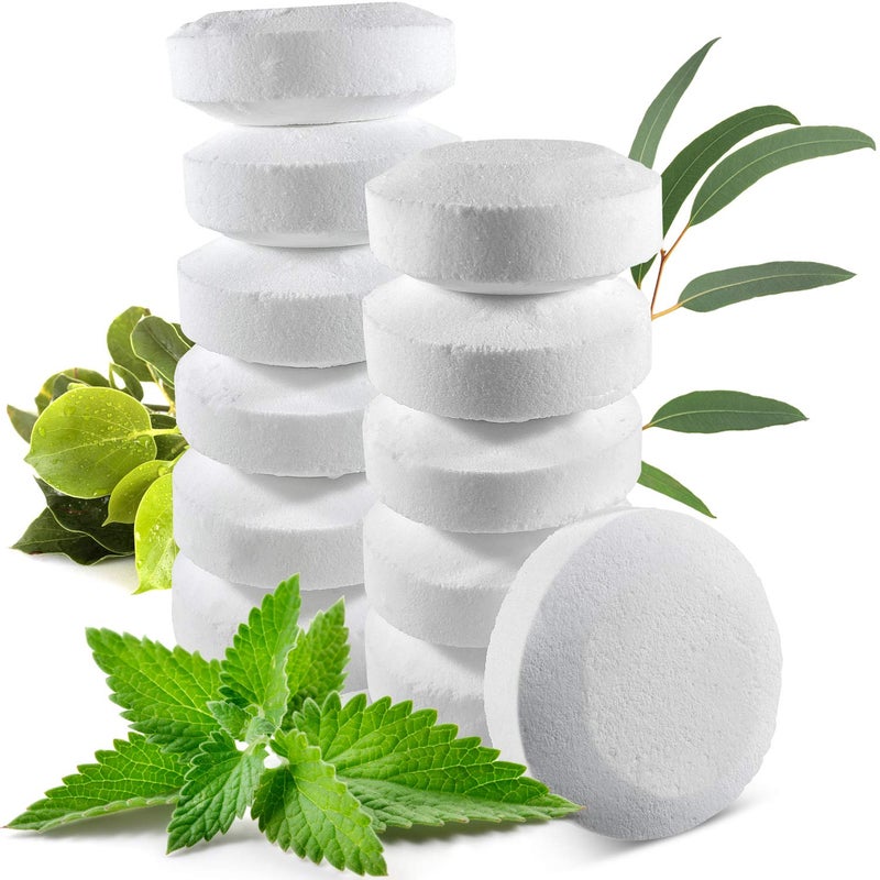 Relaxcation Natural Shower Steamers Vapor Tablets Extra Strong for Cold and Runny Nose  Menthol Crystals Camphor Essential Oil Eucalyptus Essential Oil  2 ozEach 12 Pack
