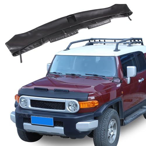 LLKUANG Hood Bra Front End Nose Mask Compatible with Toyota FJ Cruiser 2007-2021 Leather Protector Tuning,Front Hood Deflector Trim Cover - Image 1