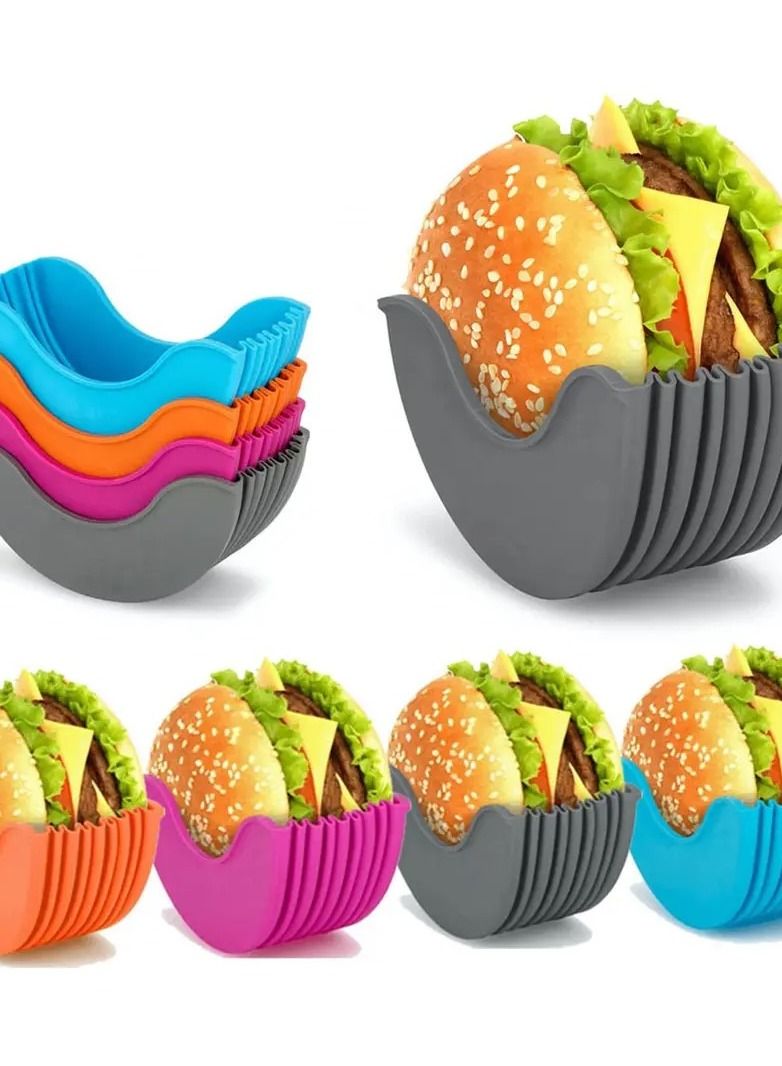 Retractable Reusable Hamburger Sandwich Burger Holders Fixed Box Clip Rack - Image 1