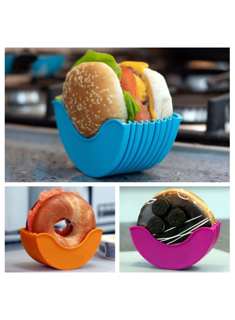 Retractable Reusable Hamburger Sandwich Burger Holders Fixed Box Clip Rack - Image 4