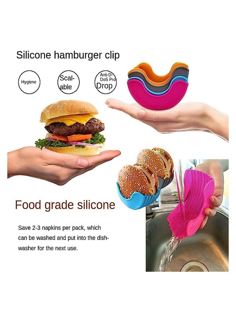 Retractable Reusable Hamburger Sandwich Burger Holders Fixed Box Clip Rack - Image 2