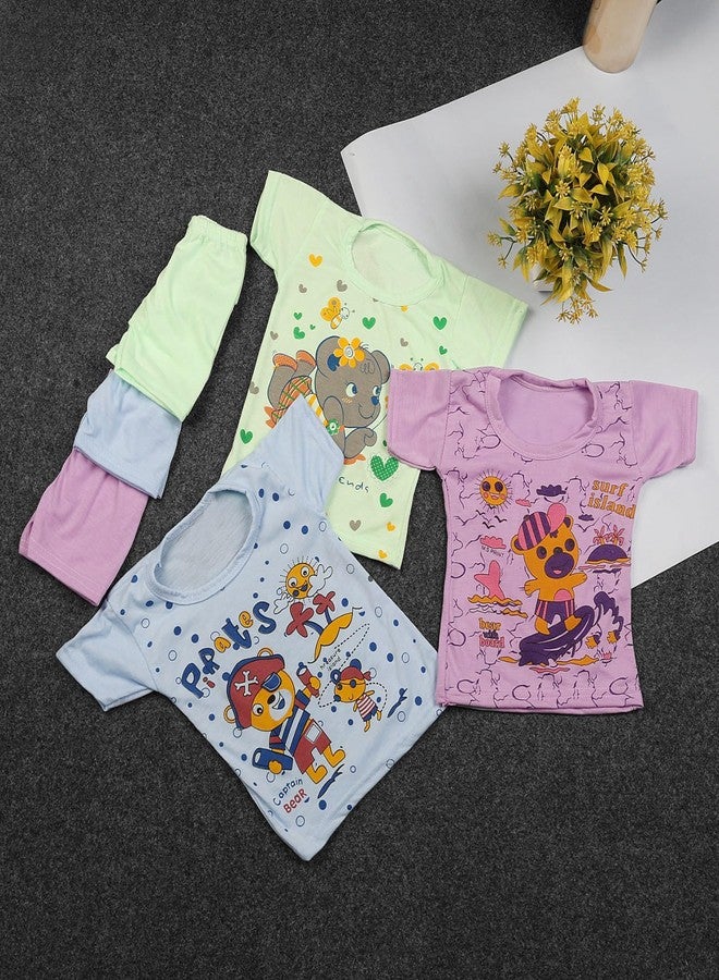 Cortica Baby Boys & Baby Girls Cotton Top-Short Combo Set (Random Colors) - Image 2